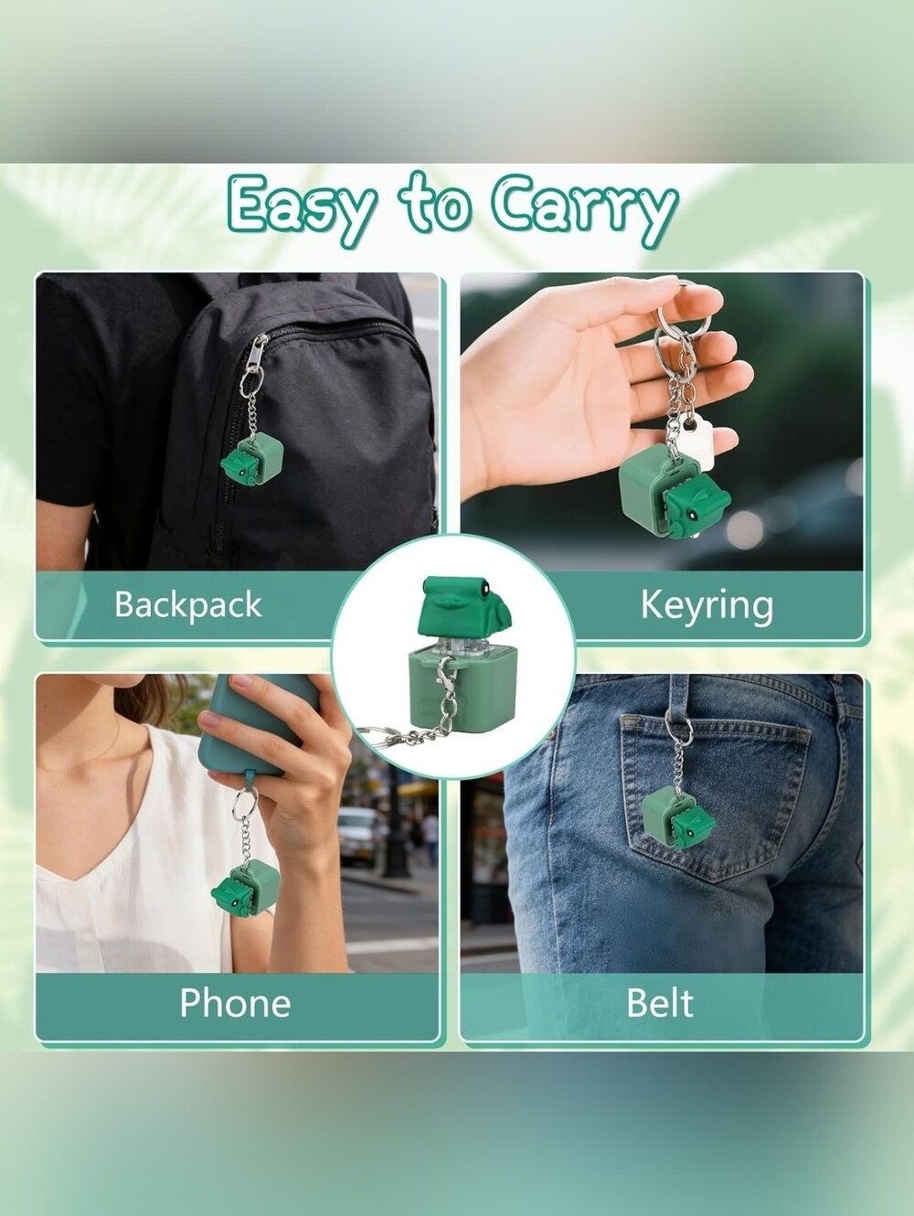 Stress Anxiety Relief Adults Clicker Croaking Keychain Frog Fidget Toy 2PCS - Picture 5 of 5